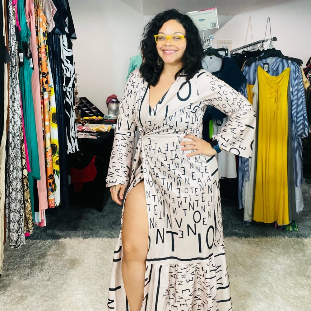 Elegant Duster / Wrap Dress: Medium
